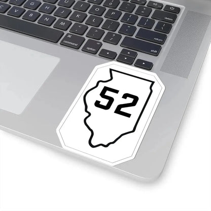 Illinois 52 1926 (Illinois) (Road Sign) STICKER Vinyl Kiss-Cut Decal - The Sticker Space