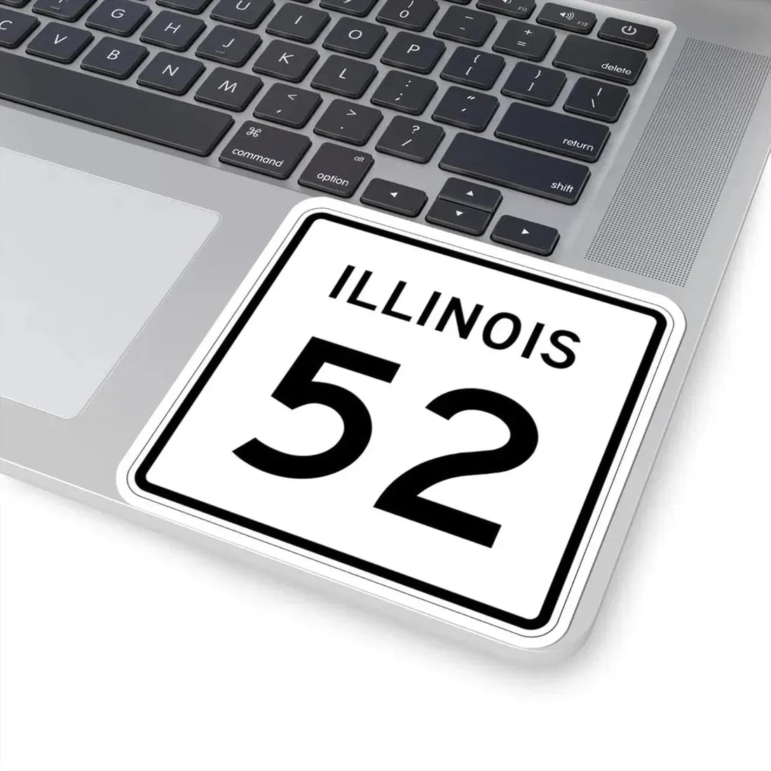 Illinois 52 (Illinois) (Road Sign) STICKER Vinyl Kiss-Cut Decal - The Sticker Space