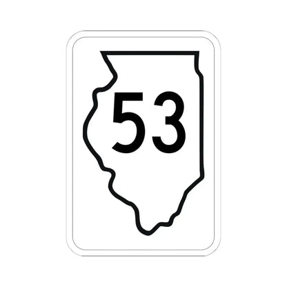 Illinois 53 1950 (Illinois) (Road Sign) STICKER Vinyl Kiss-Cut Decal 6 Inch White - The Sticker Space
