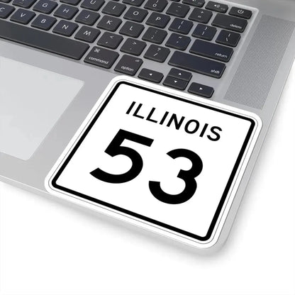 Illinois 53 (Illinois) (Road Sign) STICKER Vinyl Kiss-Cut Decal - The Sticker Space
