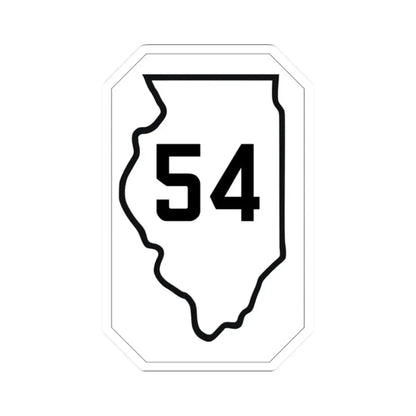Illinois 54 1926 (Illinois) (Road Sign) STICKER Vinyl Kiss-Cut Decal 2 Inch White - The Sticker Space