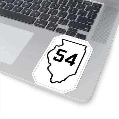 Illinois 54 1926 (Illinois) (Road Sign) STICKER Vinyl Kiss-Cut Decal - The Sticker Space