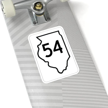 Illinois 54 1950 (Illinois) (Road Sign) STICKER Vinyl Kiss-Cut Decal - The Sticker Space