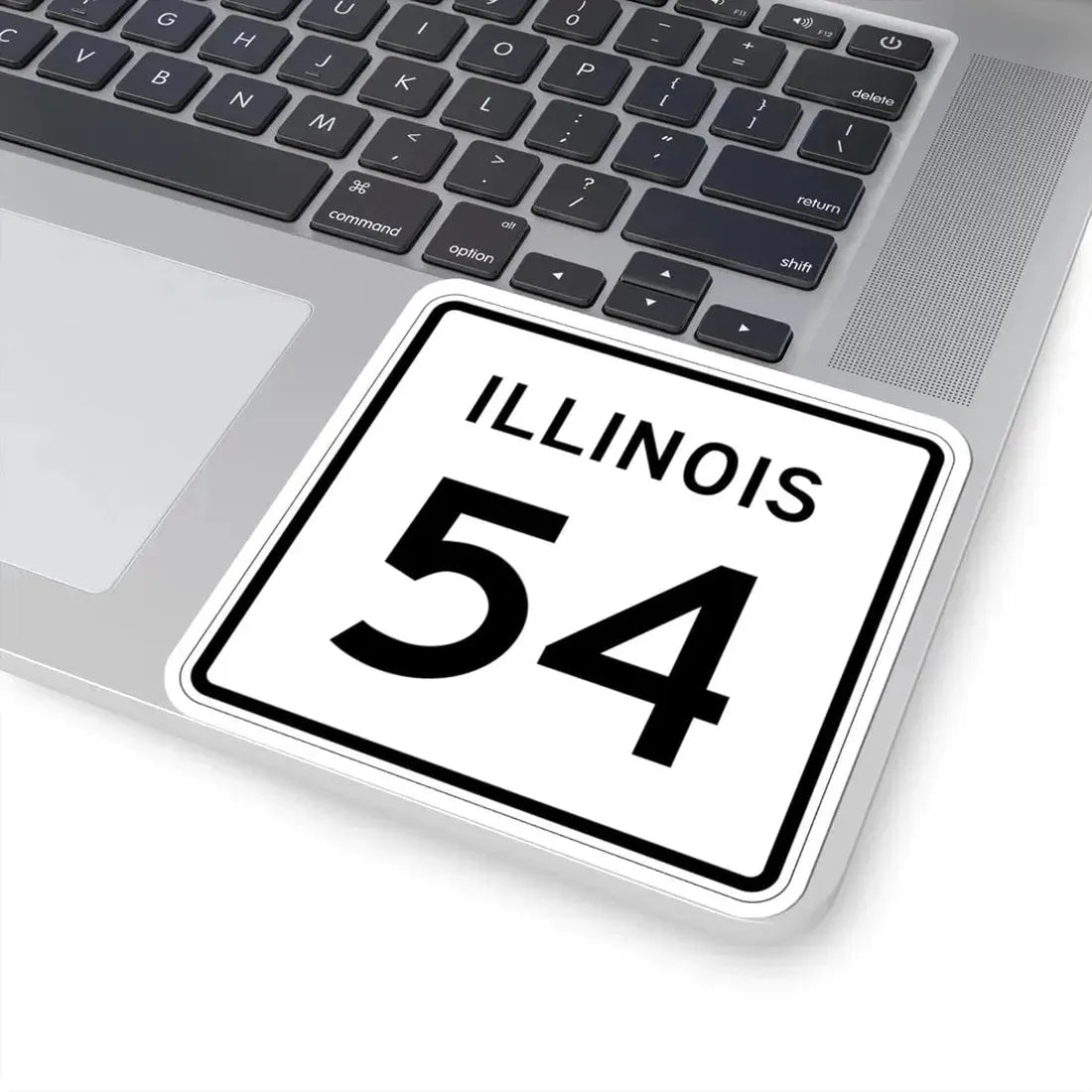 Illinois 54 (Illinois) (Road Sign) STICKER Vinyl Kiss-Cut Decal - The Sticker Space