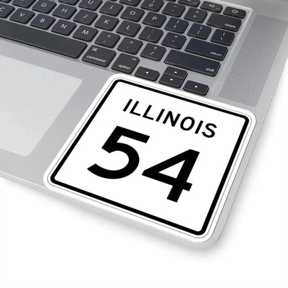 Illinois 54 (Illinois) (Road Sign) STICKER Vinyl Kiss-Cut Decal - The Sticker Space