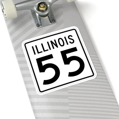 Illinois 55 1960 (Illinois) (Road Sign) STICKER Vinyl Kiss-Cut Decal - The Sticker Space