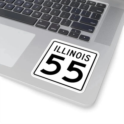 Illinois 55 1960 (Illinois) (Road Sign) STICKER Vinyl Kiss-Cut Decal - The Sticker Space