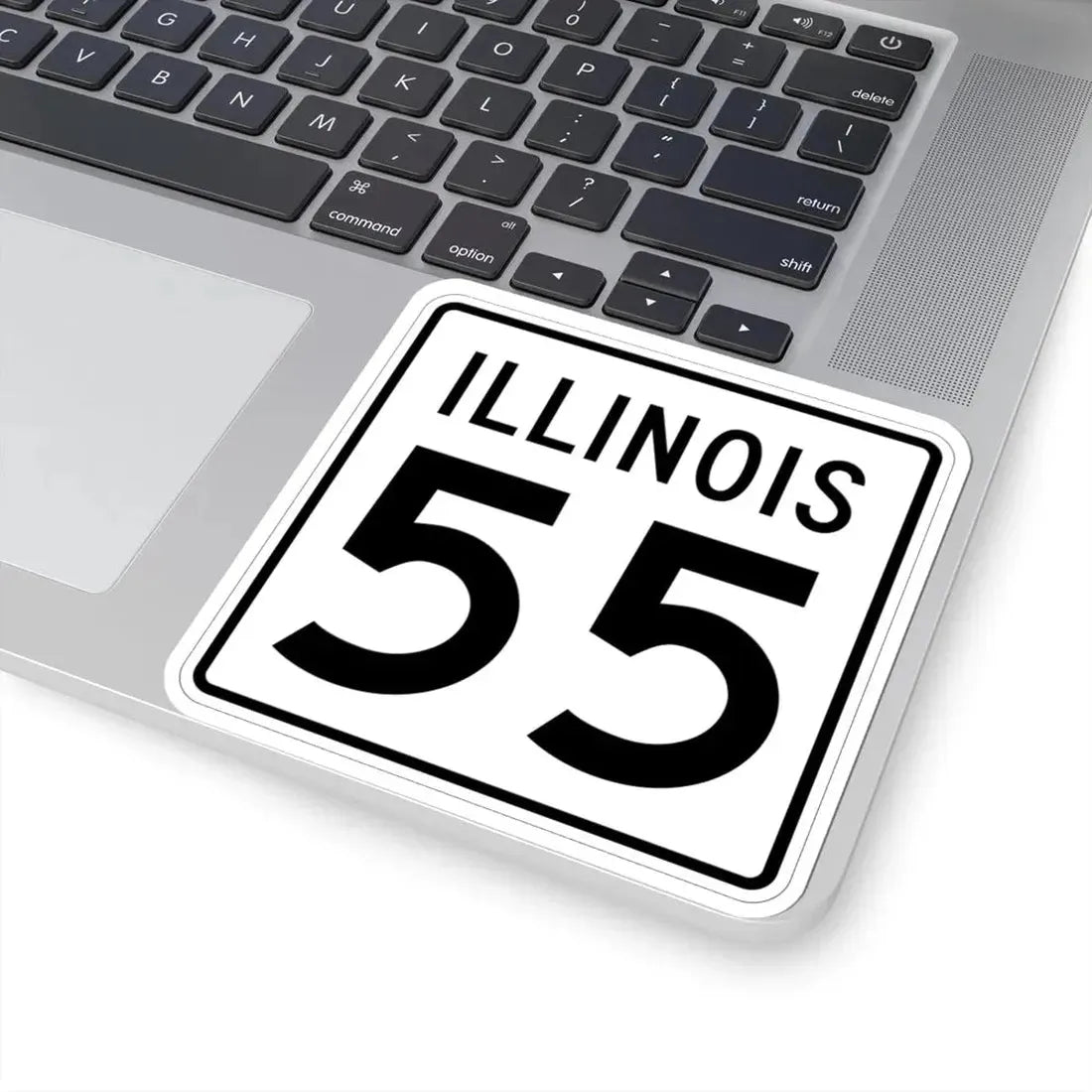 Illinois 55 1960 (Illinois) (Road Sign) STICKER Vinyl Kiss-Cut Decal - The Sticker Space