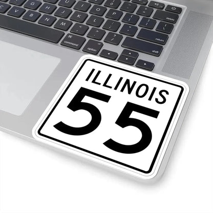 Illinois 55 1960 (Illinois) (Road Sign) STICKER Vinyl Kiss-Cut Decal - The Sticker Space