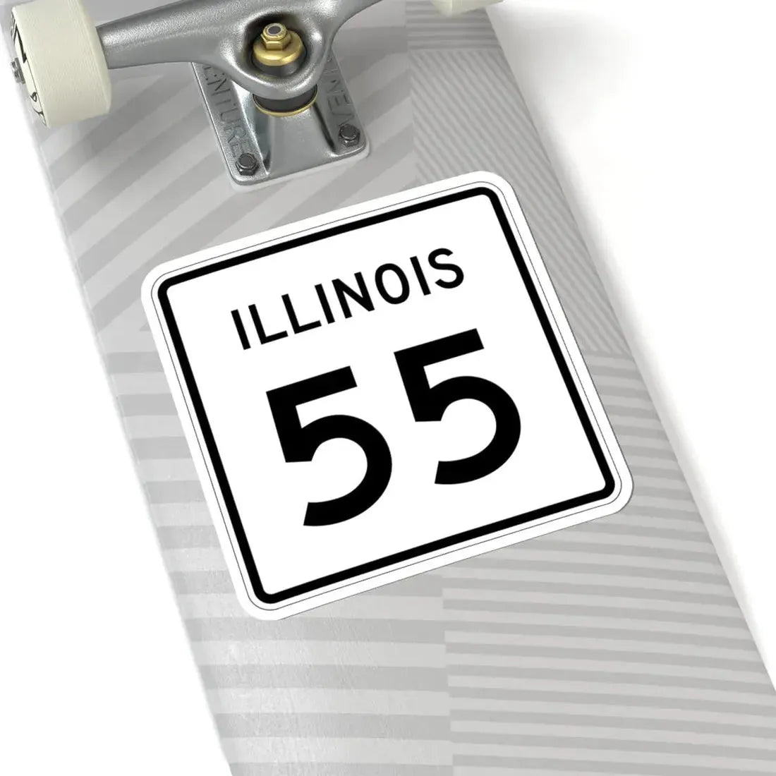 Illinois 55 (Illinois) (Road Sign) STICKER Vinyl Kiss-Cut Decal - The Sticker Space