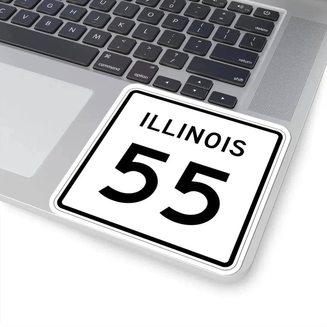 Illinois 55 (Illinois) (Road Sign) STICKER Vinyl Kiss-Cut Decal - The Sticker Space