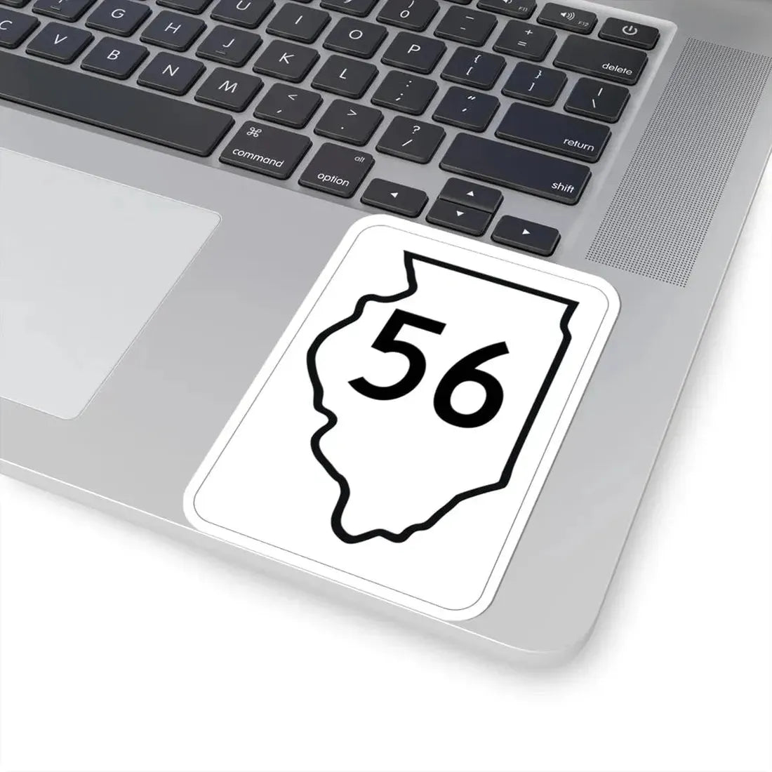 Illinois 56 1950 (Illinois) (Road Sign) STICKER Vinyl Kiss-Cut Decal - The Sticker Space