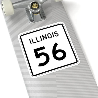 Illinois 56 (Illinois) (Road Sign) STICKER Vinyl Kiss-Cut Decal - The Sticker Space