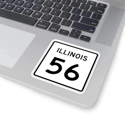 Illinois 56 (Illinois) (Road Sign) STICKER Vinyl Kiss-Cut Decal - The Sticker Space