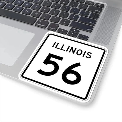 Illinois 56 (Illinois) (Road Sign) STICKER Vinyl Kiss-Cut Decal - The Sticker Space