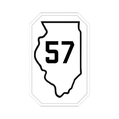 Illinois 57 1926 (Illinois) (Road Sign) STICKER Vinyl Kiss-Cut Decal 3 Inch White - The Sticker Space