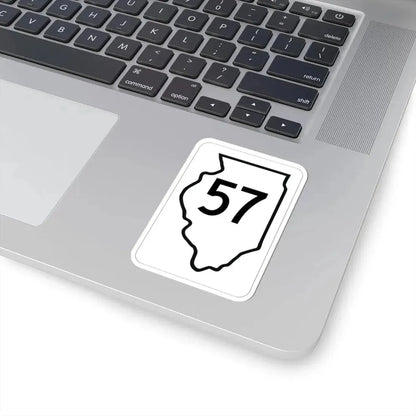 Illinois 57 1950 (Illinois) (Road Sign) STICKER Vinyl Kiss-Cut Decal - The Sticker Space