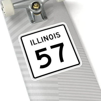 Illinois 57 (Illinois) (Road Sign) STICKER Vinyl Kiss-Cut Decal - The Sticker Space