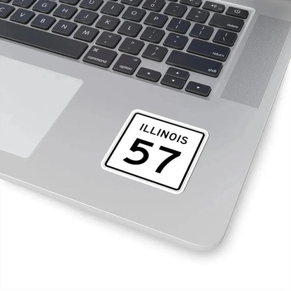 Illinois 57 (Illinois) (Road Sign) STICKER Vinyl Kiss-Cut Decal - The Sticker Space
