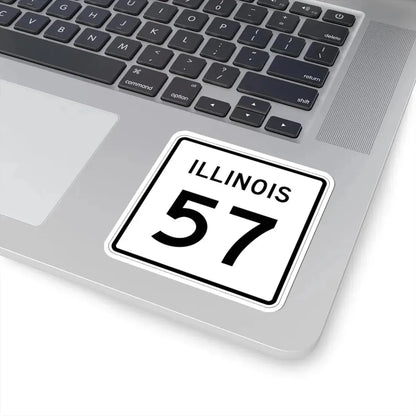 Illinois 57 (Illinois) (Road Sign) STICKER Vinyl Kiss-Cut Decal - The Sticker Space