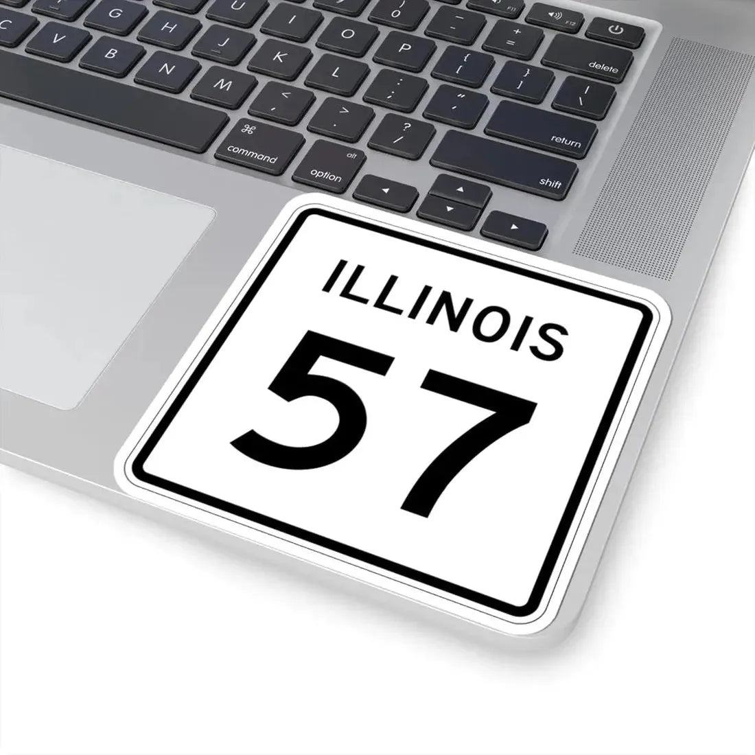 Illinois 57 (Illinois) (Road Sign) STICKER Vinyl Kiss-Cut Decal - The Sticker Space