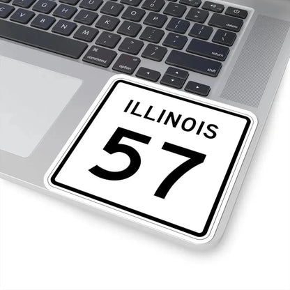 Illinois 57 (Illinois) (Road Sign) STICKER Vinyl Kiss-Cut Decal - The Sticker Space
