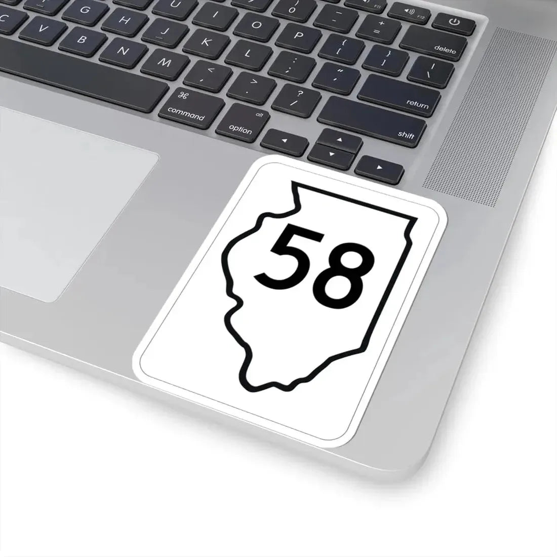 Illinois 58 1950 (Illinois) (Road Sign) STICKER Vinyl Kiss-Cut Decal - The Sticker Space