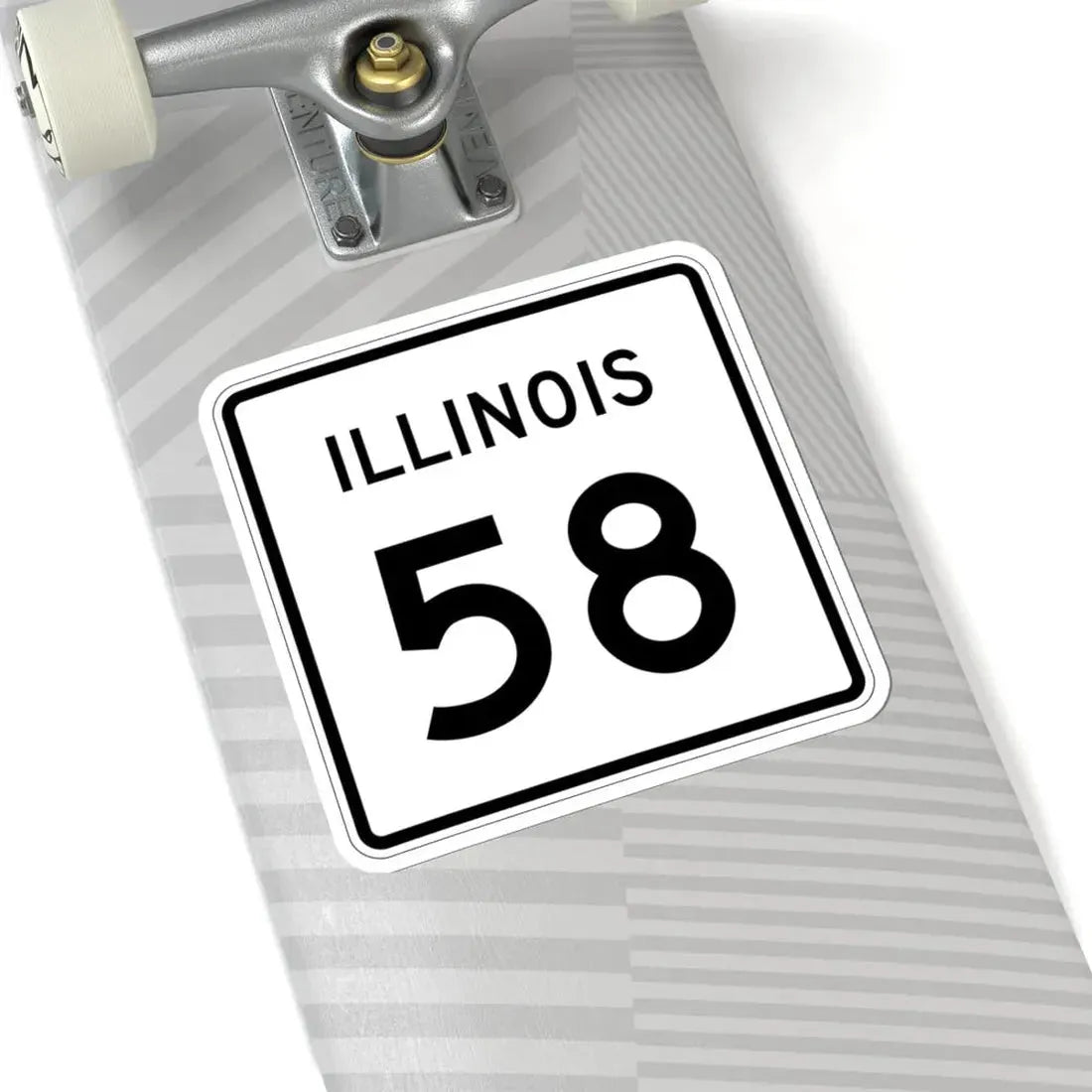 Illinois 58 (Illinois) (Road Sign) STICKER Vinyl Kiss-Cut Decal - The Sticker Space