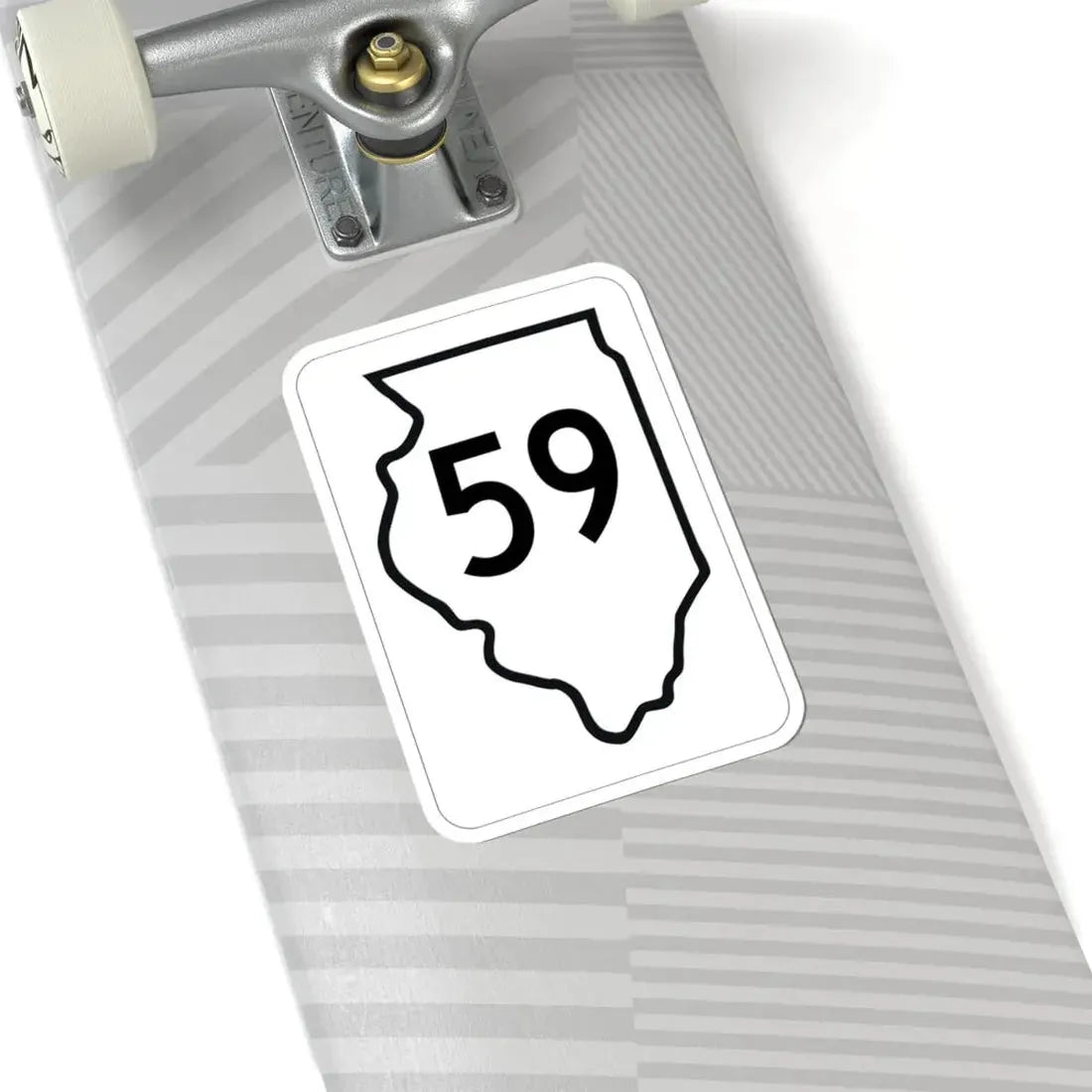 Illinois 59 1950 (Illinois) (Road Sign) STICKER Vinyl Kiss-Cut Decal - The Sticker Space