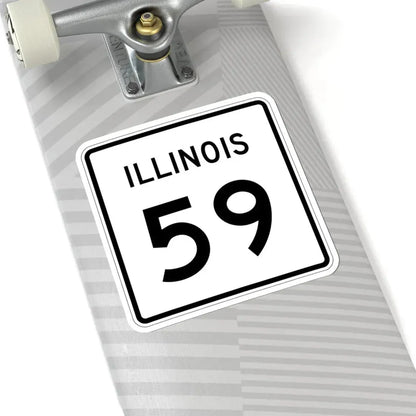 Illinois 59 (Illinois) (Road Sign) STICKER Vinyl Kiss-Cut Decal - The Sticker Space