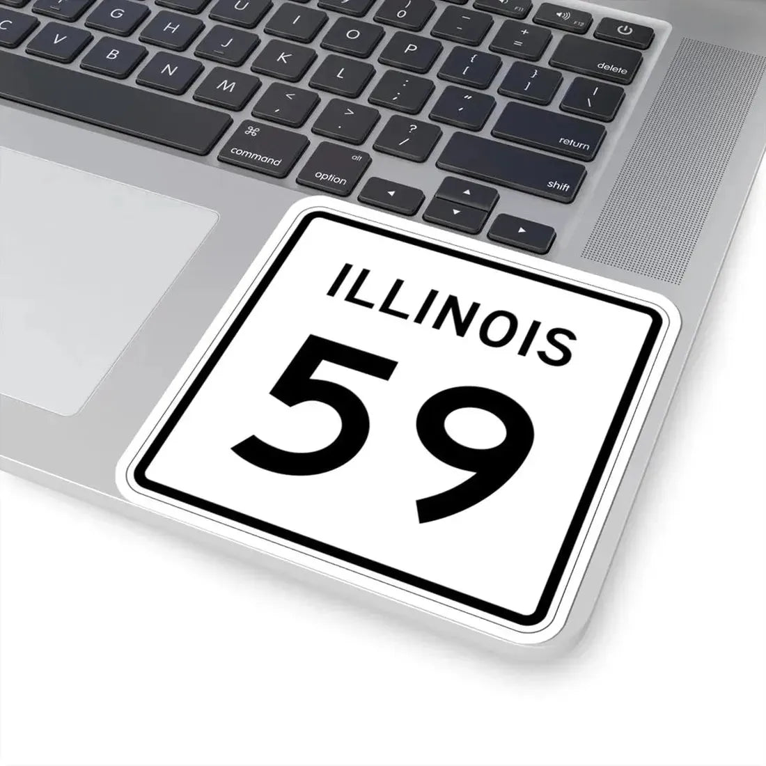 Illinois 59 (Illinois) (Road Sign) STICKER Vinyl Kiss-Cut Decal - The Sticker Space