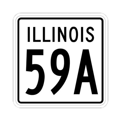 Illinois 59A 1960 (Illinois) (Road Sign) STICKER Vinyl Kiss-Cut Decal 6 Inch White - The Sticker Space