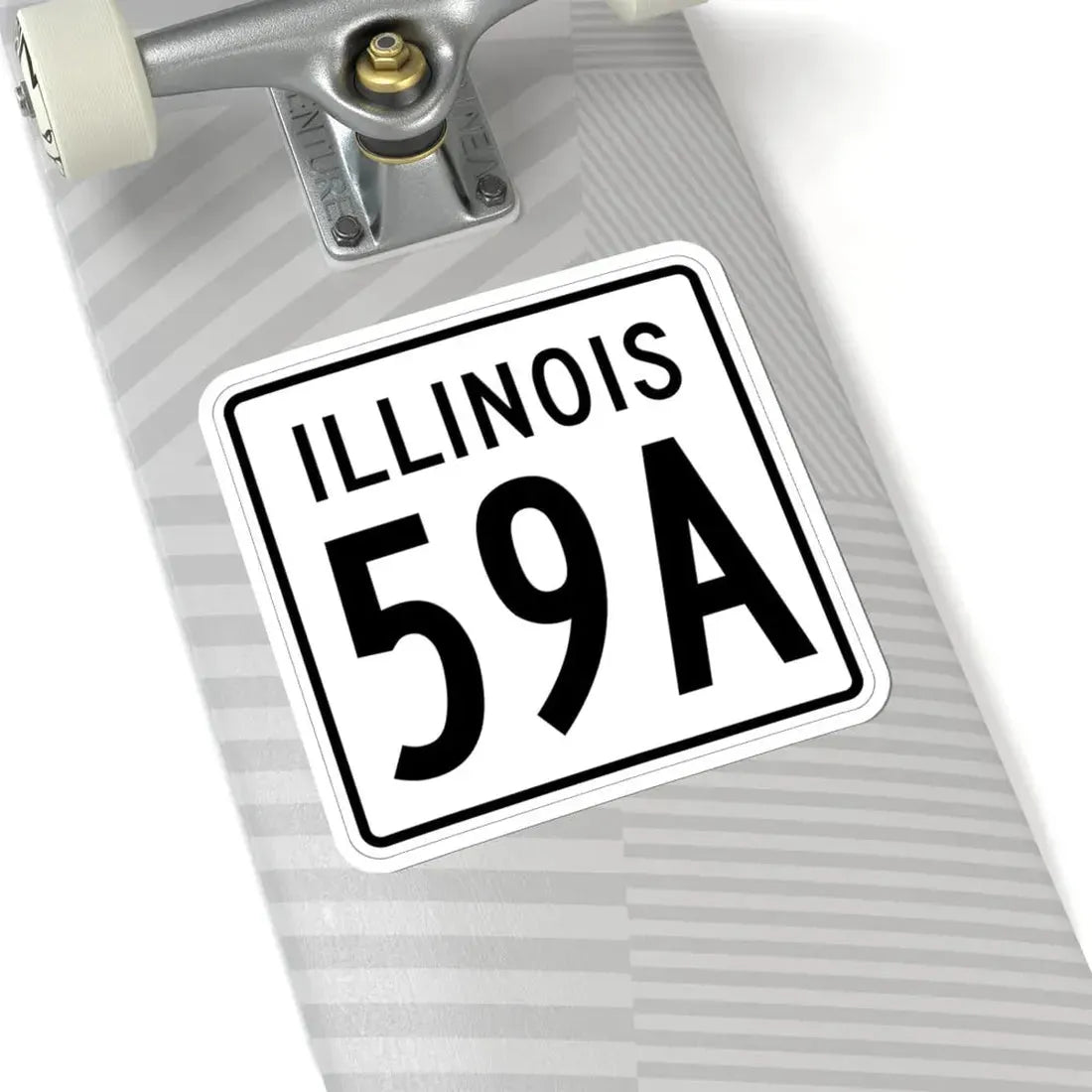 Illinois 59A 1960 (Illinois) (Road Sign) STICKER Vinyl Kiss-Cut Decal - The Sticker Space