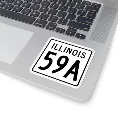 Illinois 59A 1960 (Illinois) (Road Sign) STICKER Vinyl Kiss-Cut Decal - The Sticker Space