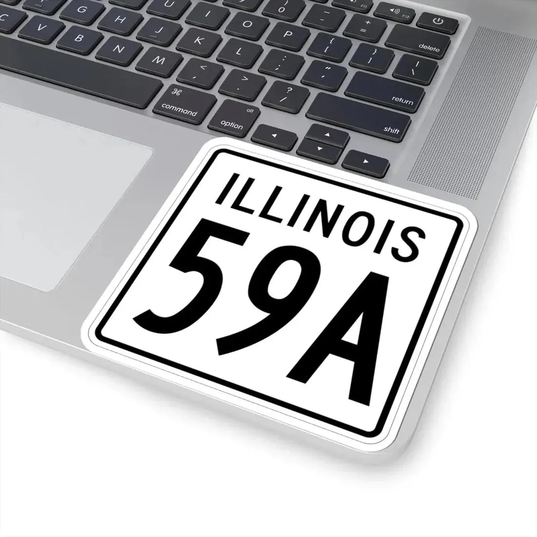 Illinois 59A 1960 (Illinois) (Road Sign) STICKER Vinyl Kiss-Cut Decal - The Sticker Space
