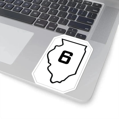 Illinois 6 1926 (Illinois) (Road Sign) STICKER Vinyl Kiss-Cut Decal - The Sticker Space