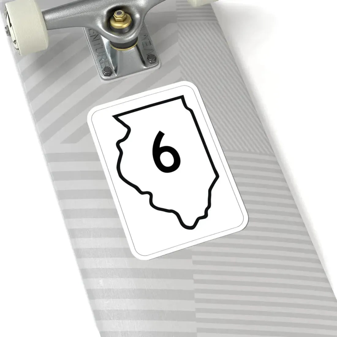 Illinois 6 1950 (Illinois) (Road Sign) STICKER Vinyl Kiss-Cut Decal - The Sticker Space