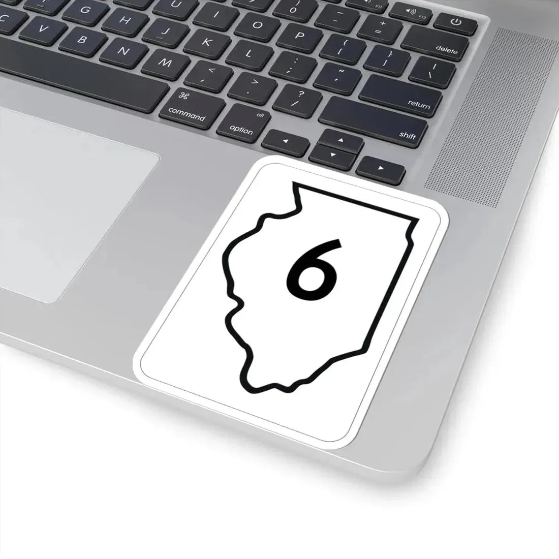 Illinois 6 1950 (Illinois) (Road Sign) STICKER Vinyl Kiss-Cut Decal - The Sticker Space