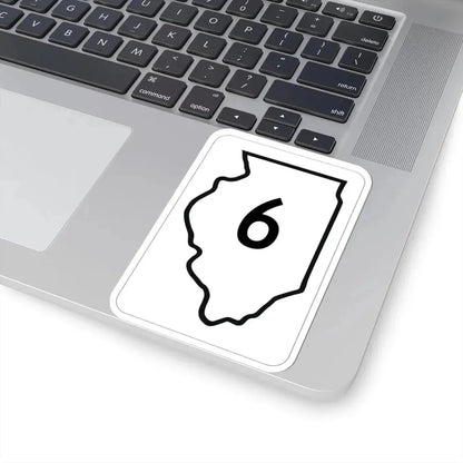 Illinois 6 1950 (Illinois) (Road Sign) STICKER Vinyl Kiss-Cut Decal - The Sticker Space