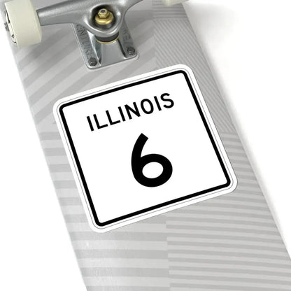 Illinois 6 (Illinois) (Road Sign) STICKER Vinyl Kiss-Cut Decal - The Sticker Space