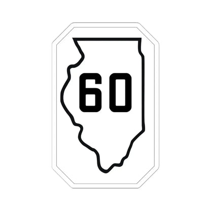 Illinois 60 1926 (Illinois) (Road Sign) STICKER Vinyl Kiss-Cut Decal 6 Inch White - The Sticker Space