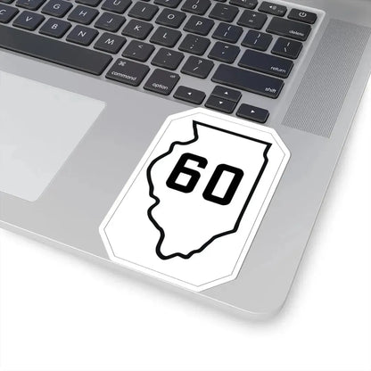 Illinois 60 1926 (Illinois) (Road Sign) STICKER Vinyl Kiss-Cut Decal - The Sticker Space