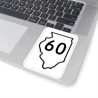 Illinois 60 1950 (Illinois) (Road Sign) STICKER Vinyl Kiss-Cut Decal - The Sticker Space