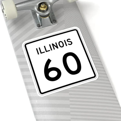 Illinois 60 (Illinois) (Road Sign) STICKER Vinyl Kiss-Cut Decal - The Sticker Space