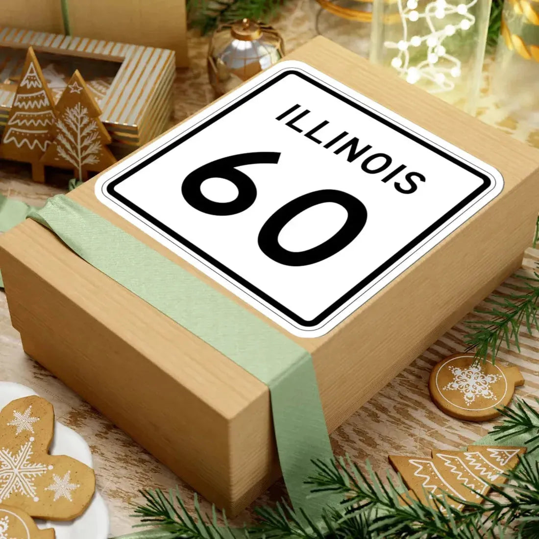 Illinois 60 (Illinois) (Road Sign) STICKER Vinyl Kiss-Cut Decal - The Sticker Space