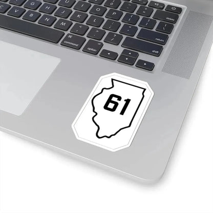 Illinois 61 1926 (Illinois) (Road Sign) STICKER Vinyl Kiss-Cut Decal - The Sticker Space