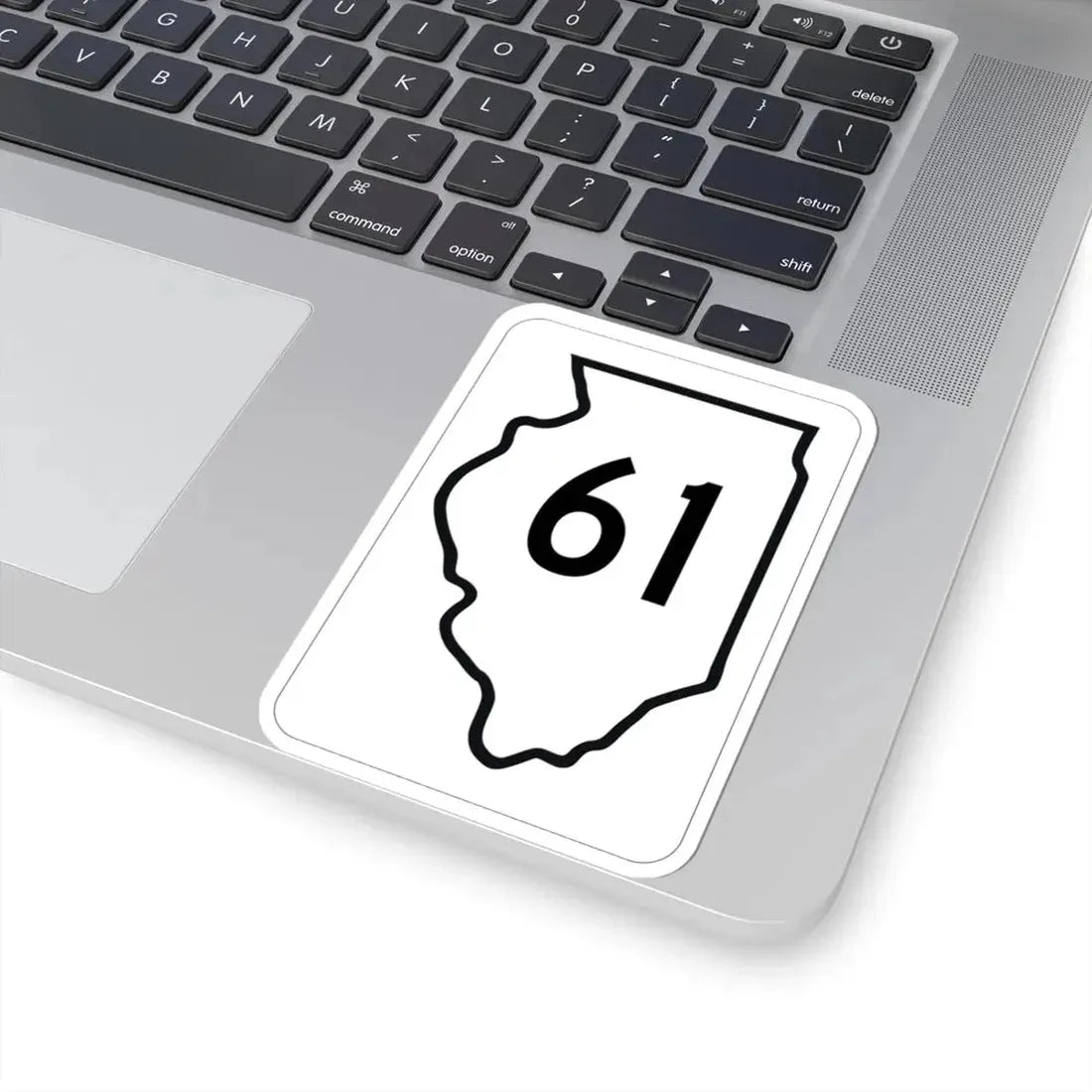 Illinois 61 1950 (Illinois) (Road Sign) STICKER Vinyl Kiss-Cut Decal - The Sticker Space