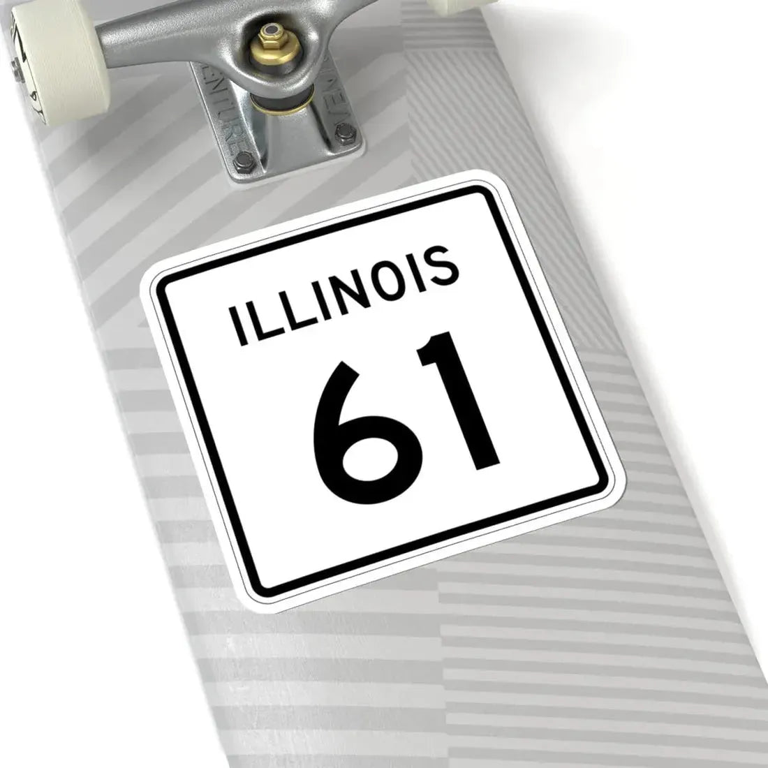 Illinois 61 (Illinois) (Road Sign) STICKER Vinyl Kiss-Cut Decal - The Sticker Space