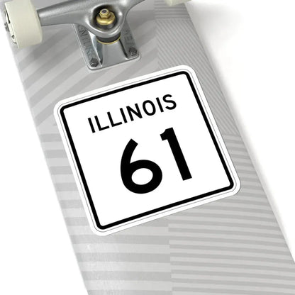 Illinois 61 (Illinois) (Road Sign) STICKER Vinyl Kiss-Cut Decal - The Sticker Space