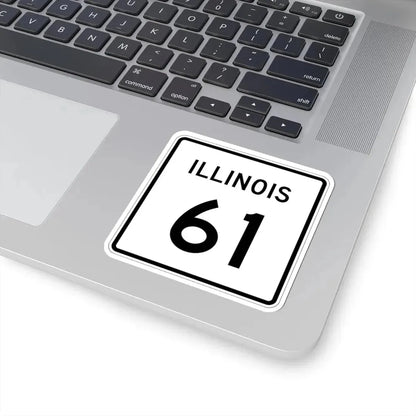 Illinois 61 (Illinois) (Road Sign) STICKER Vinyl Kiss-Cut Decal - The Sticker Space